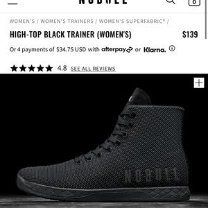 NOBULL black high top trainers (women’s)
